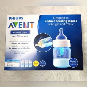 NWT Philips AVENT Anti-colic bottle with AirFree vent, 0m+
